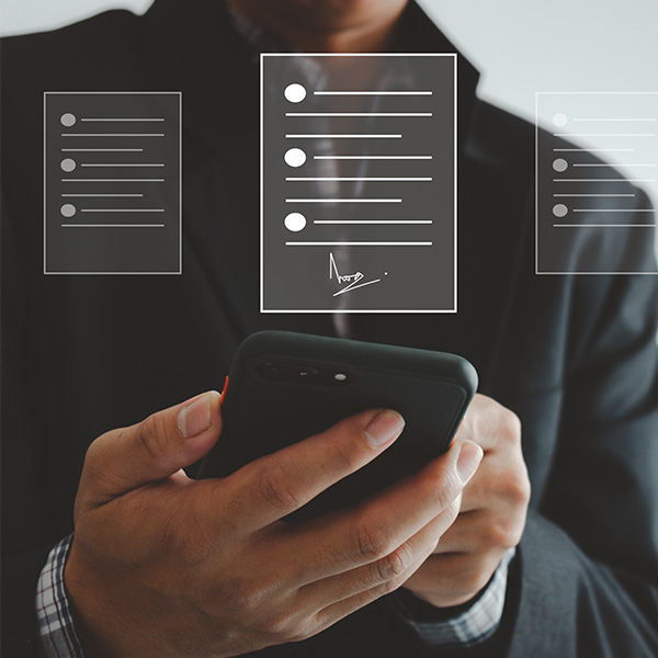 smartphone signature contrat de travail