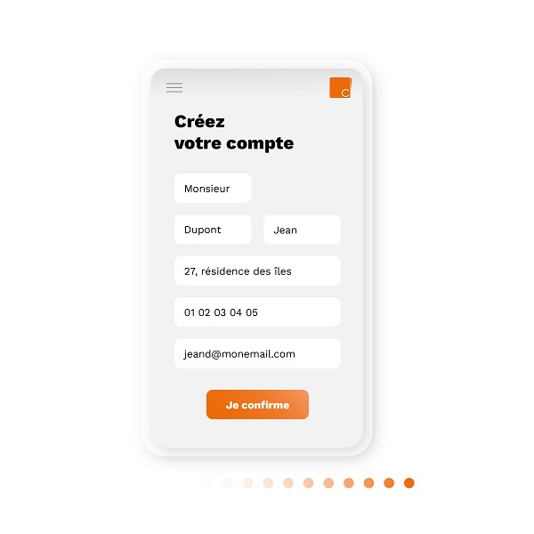Création de compte Coffreo